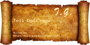 Tell Gyöngyi névjegykártya