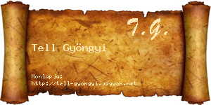 Tell Gyöngyi névjegykártya
